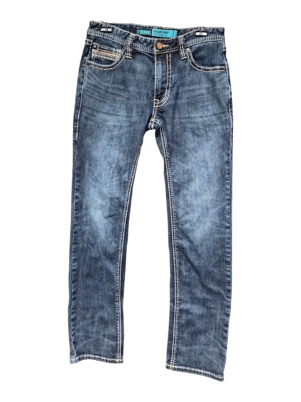 Rock & Roll Denim Revolver Straight Slim Straight Leg Jeans Size 30x34